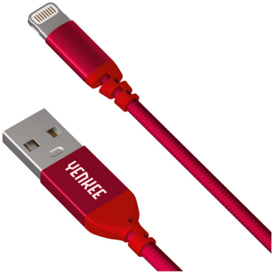 Yenkee USB 2.0-Lightning szinkronizáló és töltőkábel 1m piros (YCU 611 RD)
