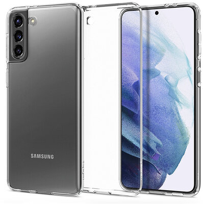 Samsung G990F Galaxy S21 ütésálló hátlap - Spigen Liquid Crystal - átlátszó