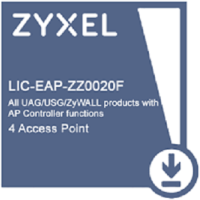 Zyxel LIC-EAP,E-iCard 4 AP license for Unified Security Gateway and VPN Firewall (all