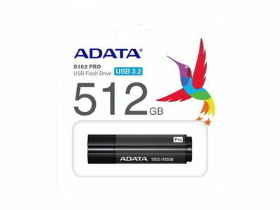 ADATA 512GB S102 Pro USB3.2 Stick fekete - AS102P-512G-RGY