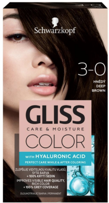 Schwarzkopf Gliss Color tartós hajfesték 3-0 mélybarna