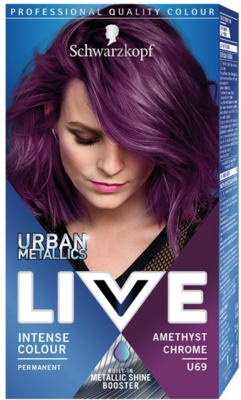 Schwarzkopf Live tartós hajfesték U69 Ametiszt króm
