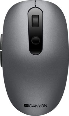 Canyon CNS-CMSW09DG 2 in 1 Wireless optical mouse with 6 buttons, DPI 800/1000/1200/1500, 2 mode(BT/ 2.4GHz), Battery AA*1pcs, Grey, 65.4*112.25*32.3mm, 0.092kg