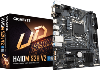 Gigabyte H410 S1200 H410M S2H V2 2xDDR4 4xSATA3 1xM.2 3xPCI-E Gbit LAN mATX