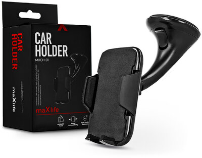 Maxlife univerzális műszerfalra/szélvédőre helyezhető PDA/GSM autós tartó - Maxlife MXCH-01 Car Holder - fekete