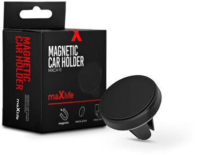Maxlife univerzális szellőzőrácsba illeszthető mágneses PDA/GSM autós tartó - Maxlife MXCH-11 Magnetic Car Holder - fekete