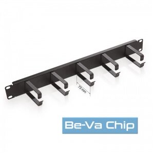 Triton 19" 1U fém patch rendező panel 73 mm-es gyűrűkkel