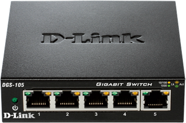 D-LINK Switch 5x1000Mbps Fémházas Asztali, DGS-105GL/E