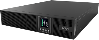 NJOY Szünetmentes 3000VA - Aster 3K (8x IEC C13, On-line, RS232, USB, szoftver, LCD kijelző, 2U rack)