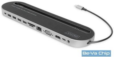 Digitus DA-70888 USB-C 12 portos univerzális notebook dokkoló állomás