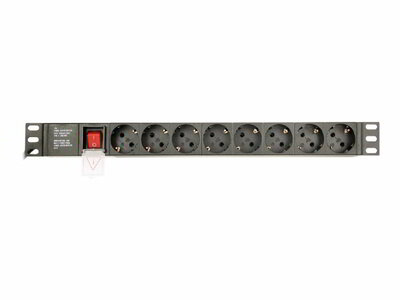 GEMBIRD Power distribution unit PDU 8 Schuko sockets 1U 16A 3 m cable