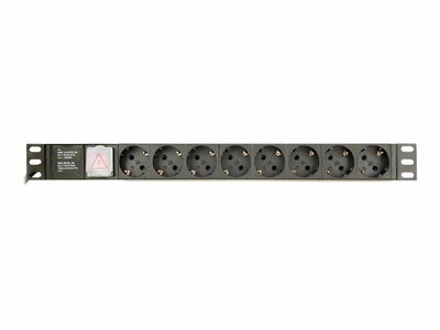 GEMBIRD Power distribution unit PDU 8 Schuko sockets 1U 16A C14 plug 3 m cable