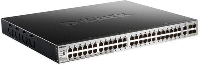 D-link 48 x 10/100/1000BASE-T PoE ports (370W budget) Layer 3 Stackable Managed