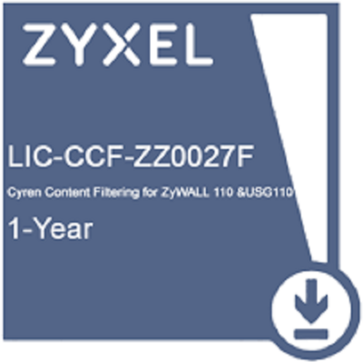 Zyxel LIC-CCF,E-iCard 1 YR Cyren Content Filtering License for ZyWALL110 & USG110