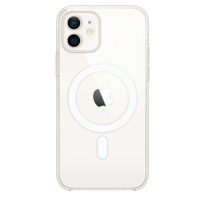 Apple iPhone 12/12 Pro Magsafe rögzítésű szilikon tok - Átlátszó