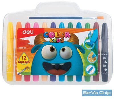 Deli Color Kids 12db-os vegyes színű zsírkréta készlet