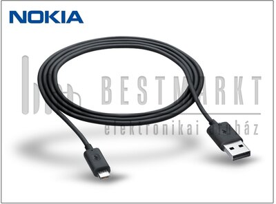 Nokia 5310/N96 micro USB töltő- és adatkábel 120 cm-es vezetékkel - CA-190CD - black (csomagolás nélküli)