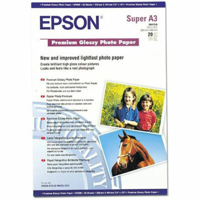 Epson Premium Glossy Photo Paper, DIN A3+, 250g/m2, 20 Sheets