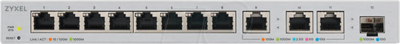 ZYXEL Switch 11x1000Mbps (3x10G) + 1xGigabit SFP+, Fémházas Webmenedzselhető, XGS1250-12-ZZ0101F