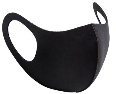 ALCOR 3D Spandex mosható gyerekmaszk 6-12 éves korig - Fekete + nyakpánt