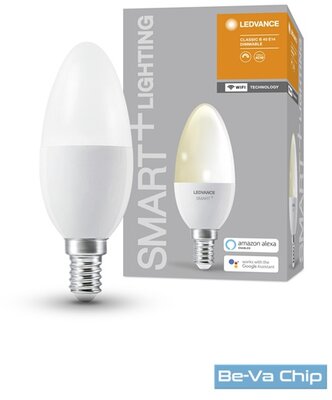 Ledvance Smart+ Wifi vezérlésű 5W 2700K E14 dimmelhető gyertya LED fényforrás