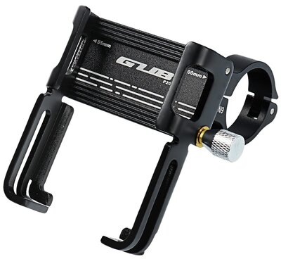 GUB P20 Bike holder Aluminium black for mobile phone + 360° rotated 3.5 "-6.2"