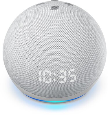 Amazon Echo Dot 4 + Alexa + órával - Fehér