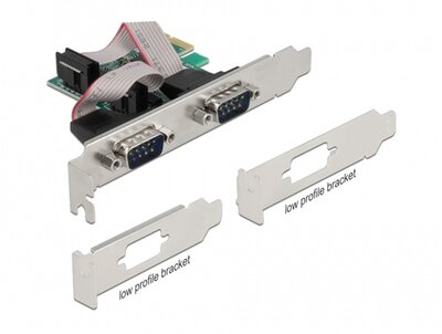 DELOCK PCI-E Bővítőkártya 2x Soros RS-232 port