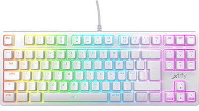 Xtrfy K4 RGB Tenkeyless WHITE Edition, Mechanical gaming keyboard with RGB, UK