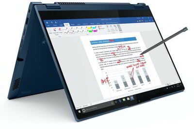 Lenovo ThinkBook 14s Yoga ITL 14" FHD Touc+Pen Intel Core i7-1165G7/16GB RAM/512GB SSD/Intel Iris Xe/Win 10Pro kék /20WE0023HV/
