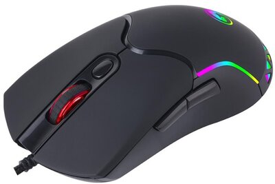 Marvo Egér - M359 (Optikai, 3200PI, 7 gomb, makro, fekete, RGB)