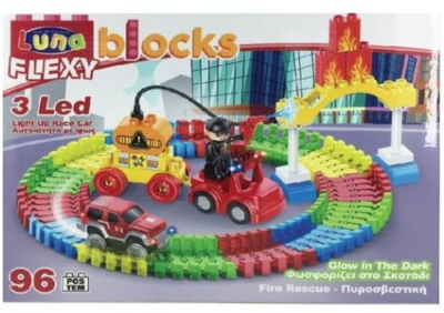 Luna Blocks Flexi: Tűzoltóság építőjáték 96db-os szett (000658301)