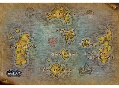 World of Warcraft "Map" 91,5x61 cm poszter