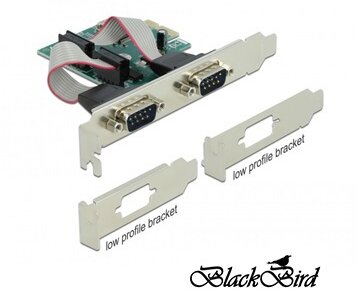 BLACKBIRD PCI-E Bővítőkártya 2x Soros RS-232 port (Low Profile verzió)