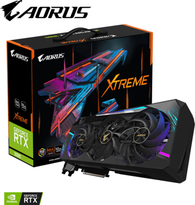 Gigabyte GeForce RTX 3080 10GB GDDR6X AORUS EXTREME OC LHR 3xHDMI 3xDP - GV-N3080AORUS X-10GD 2.0