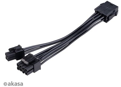 Akasa 8-Pin to 8+4 pin adapter 15 cm - AK-CBPW22-15