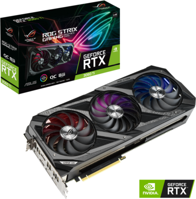 Asus GeForce RTX 3060Ti 8GB GDDR6 ROG STRIX OC Edition LHR 2xHDMI 3xDP - ROG-STRIX-RTX3060TI-O8G-V2-GAMING