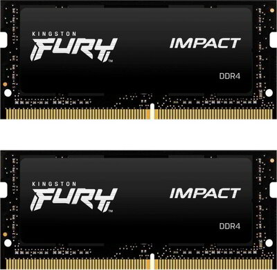 Kingston 32GB 2666MHz DDR4 FURY CL16 SODIMM 2x16GB Kit Impact - KF426S16IBK2/32