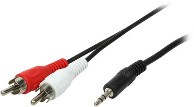 Logilink Audio cable, 1x 3,5mm male to 2x Cinch male, 5,0m