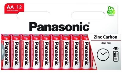 Panasonic Red Zinc AA ceruza 1.5V cink-mangán tartós elem 12db/csomag