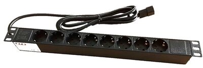 SPS Szünetmentes Elosztó 8 Schuko, Rack 2,5m, IEC320 C14 10A