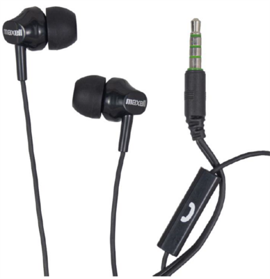 MAXELL Fülhallgató EB-875, 3.5mm Jack, mikrofon, headset, fekete
