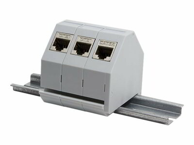 LOGILINK MP0053 DIN-rail adapter for RJ45 keystone jack 1-port
