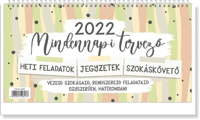 Pátria Design 2022-es Mindennapi tervező asztali naptár