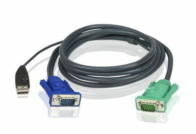 ATEN SPHD 3in1 > HDB, USB, 2xPS/2 KVM Switch kábel