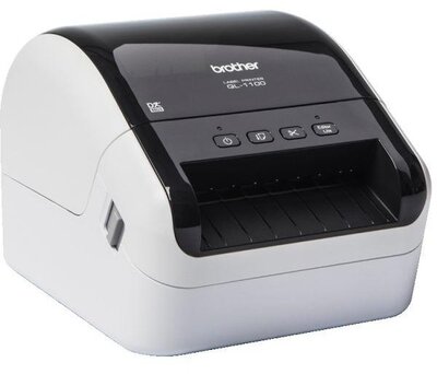 BROTHER Címke nyomtató QL1100YJ1 - DK (max 102 mm széles), 110 mm/s, teljes vágás, USB