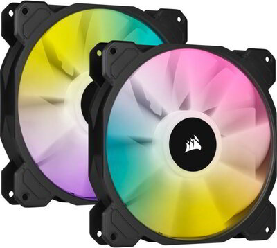 CORSAIR SP140 RGB ELITE 140mm RGB LED Fan with AirGuide Dual Pack - CO-9050111-WW