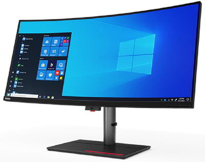 Lenovo 40" ThinkVision P40w-20 - IPS ívelt panel 5120x2160 21:10 75Hz 4ms 1000:1 300cd HDMI DP 2xThunderbolt 4 USB3.2 USB-C