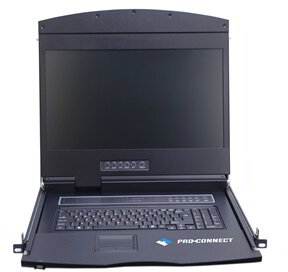 PROCONNECT KVM Konzol LCD 19", HDMI, Single Rail
