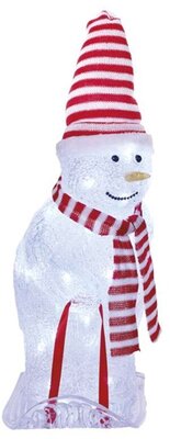 Emos DCFC19 hóember sállal és sapkával/kül-beltéri/hideg fehér/időzítős karácsonyi LED dekoráció